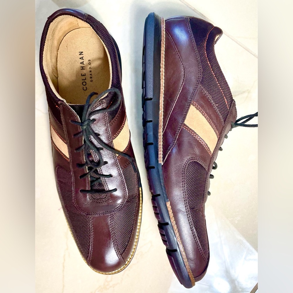 Cole Haan Grand OS Oxfords Mens 12 Brown/Tan Leather Grand OS Shoes